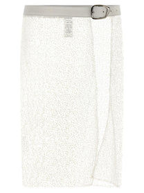 Misenithe Embroidered Jude Sarong Skirt White