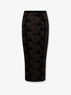 Elisabetta Franchi Women's Embroidered Knitted Skirt Black