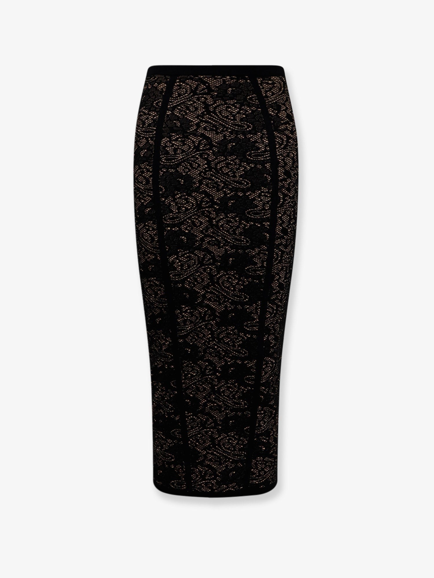 Elisabetta Franchi Women's Embroidered Knitted Skirt Black