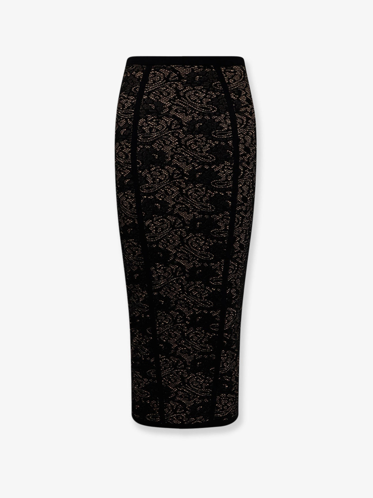 Elisabetta Franchi Women's Embroidered Knitted Skirt Black