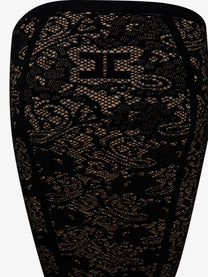 Elisabetta Franchi Women's Embroidered Knitted Skirt Black