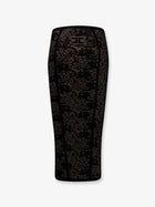 Elisabetta Franchi Women's Embroidered Knitted Skirt Black, view 2