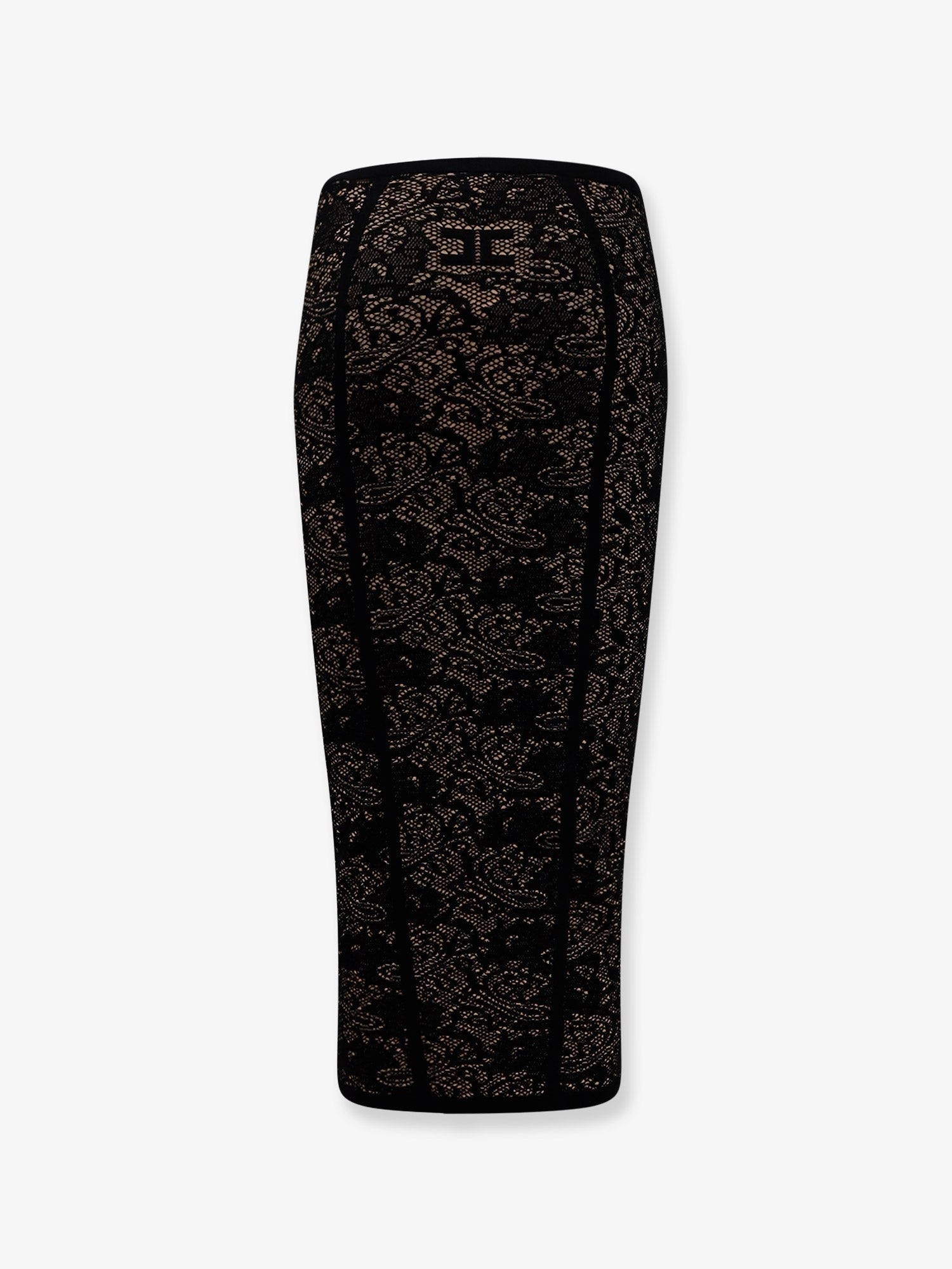 Elisabetta Franchi Women's Embroidered Knitted Skirt Black
