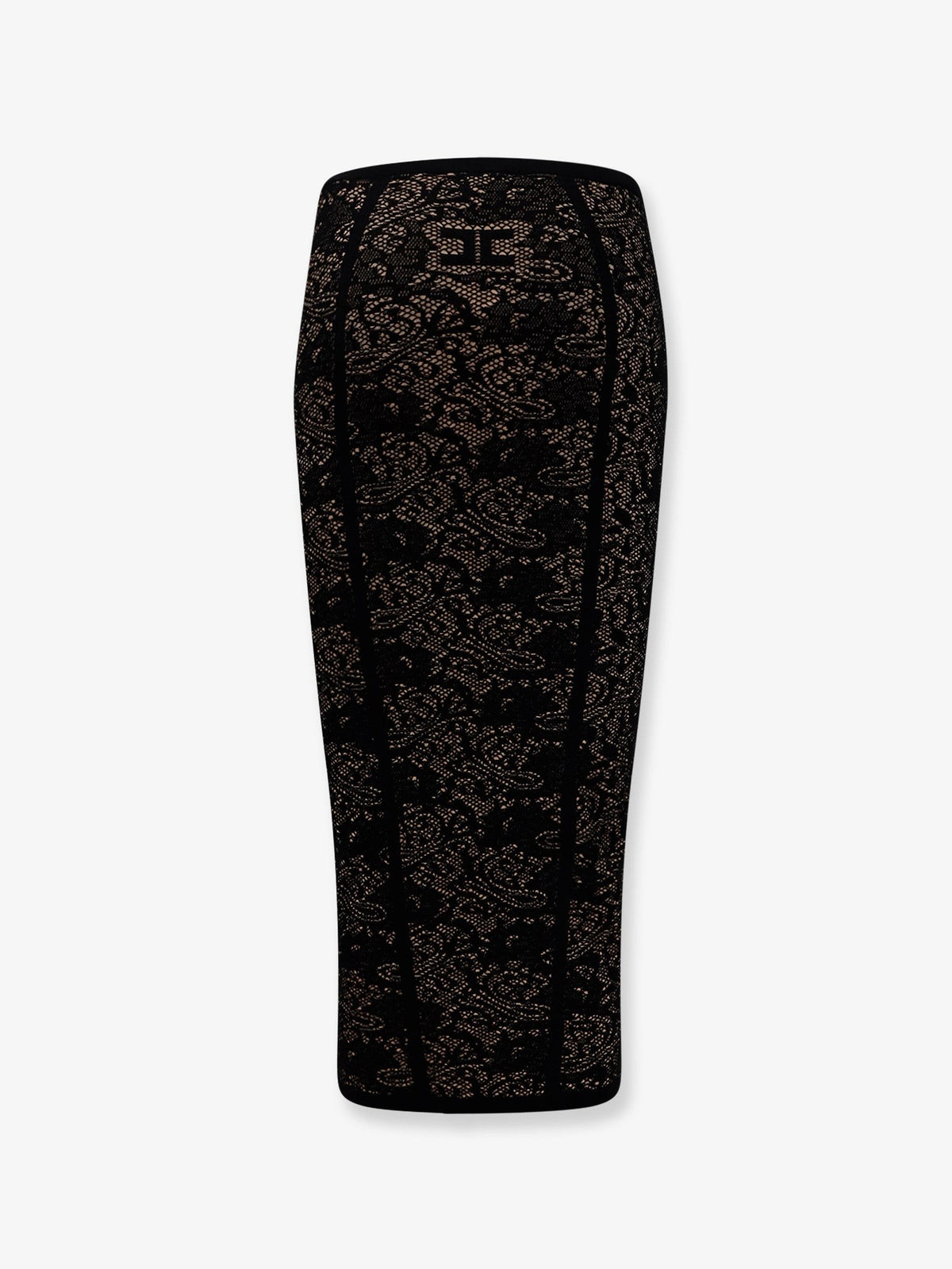 Elisabetta Franchi Women's Embroidered Knitted Skirt Black, view 2