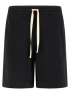 Jil Sander Embroidered Bermuda Shorts Black