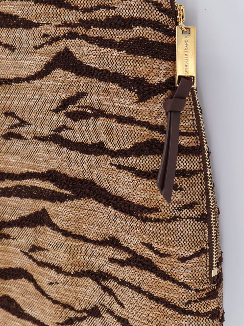 Elisabetta Franchi Women's Embroidered Mini Skirt Beige