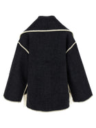 Toteme Embroidered Scarf Jacket Harvest Coat Grey, view 3