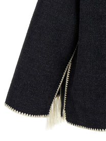 Toteme Embroidered Scarf Jacket Harvest Coat Grey