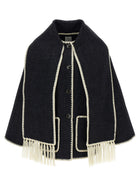 Toteme Embroidered Scarf Jacket Harvest Coat Grey