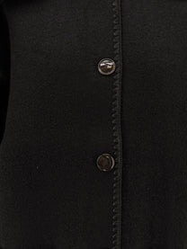 Toteme Women's Embroidered Scarf Jacket in Wool Blend Black