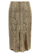 Ermanno Scervino Embroidered Tulle Skirt Gold