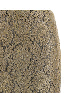 Ermanno Scervino Embroidered Tulle Skirt Gold