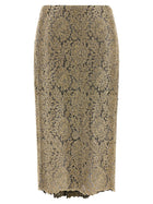 Ermanno Scervino Embroidered Tulle Skirt Gold