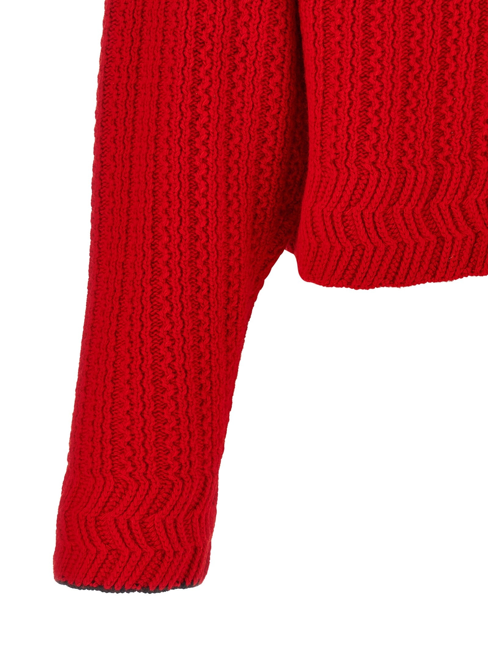 Chloé Embroidery Cardigan Red