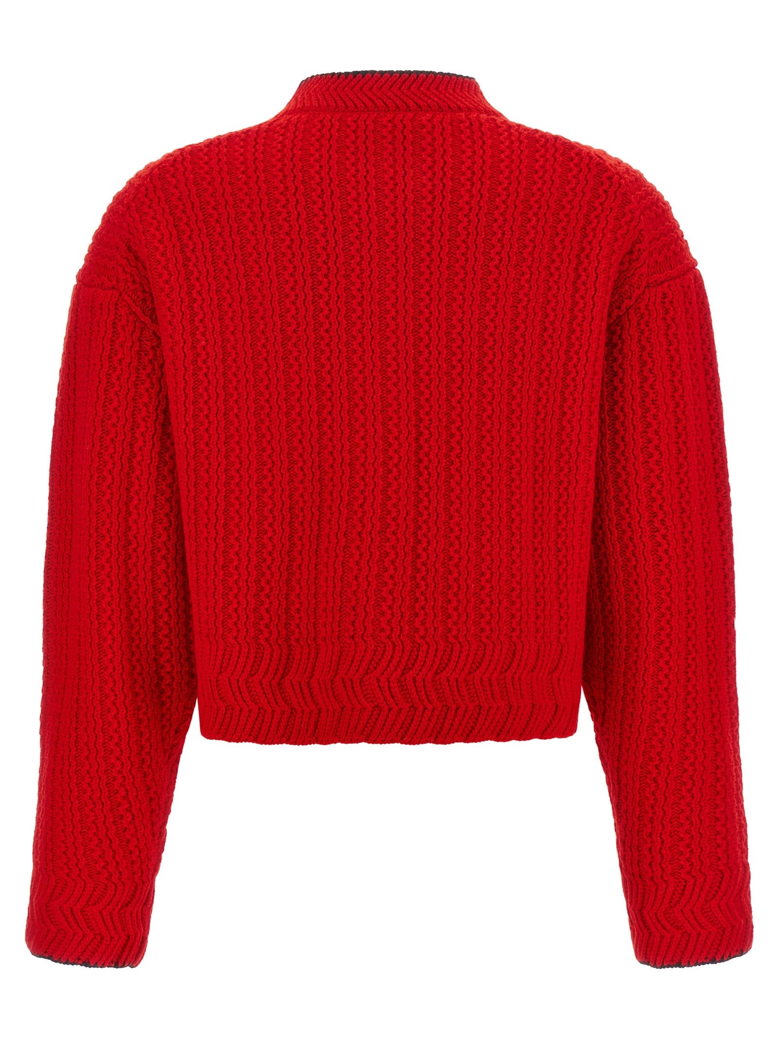Chloé Embroidery Cardigan Red