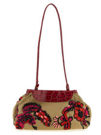 Dries Van Noten Embroidery Clutch Gold