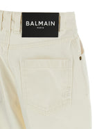 Balmain Embroidery Jeans White, view 4