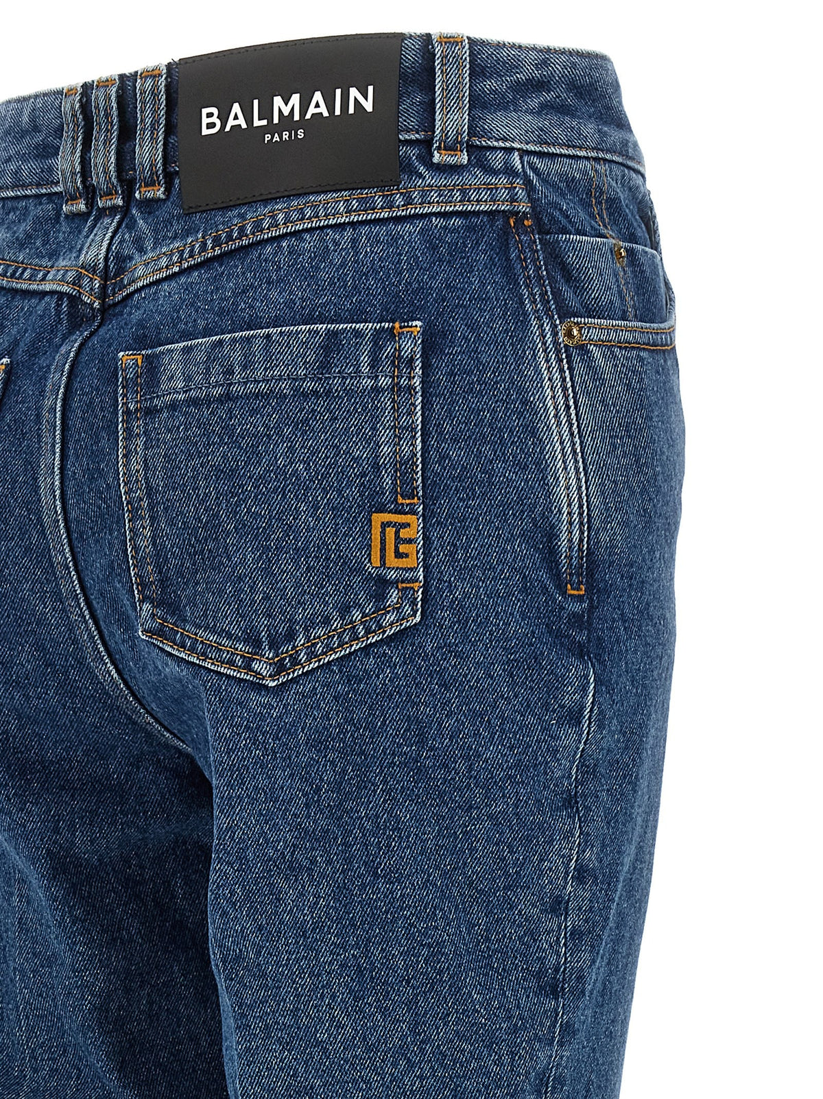 Balmain Embroidery Jeans Blue, view 4