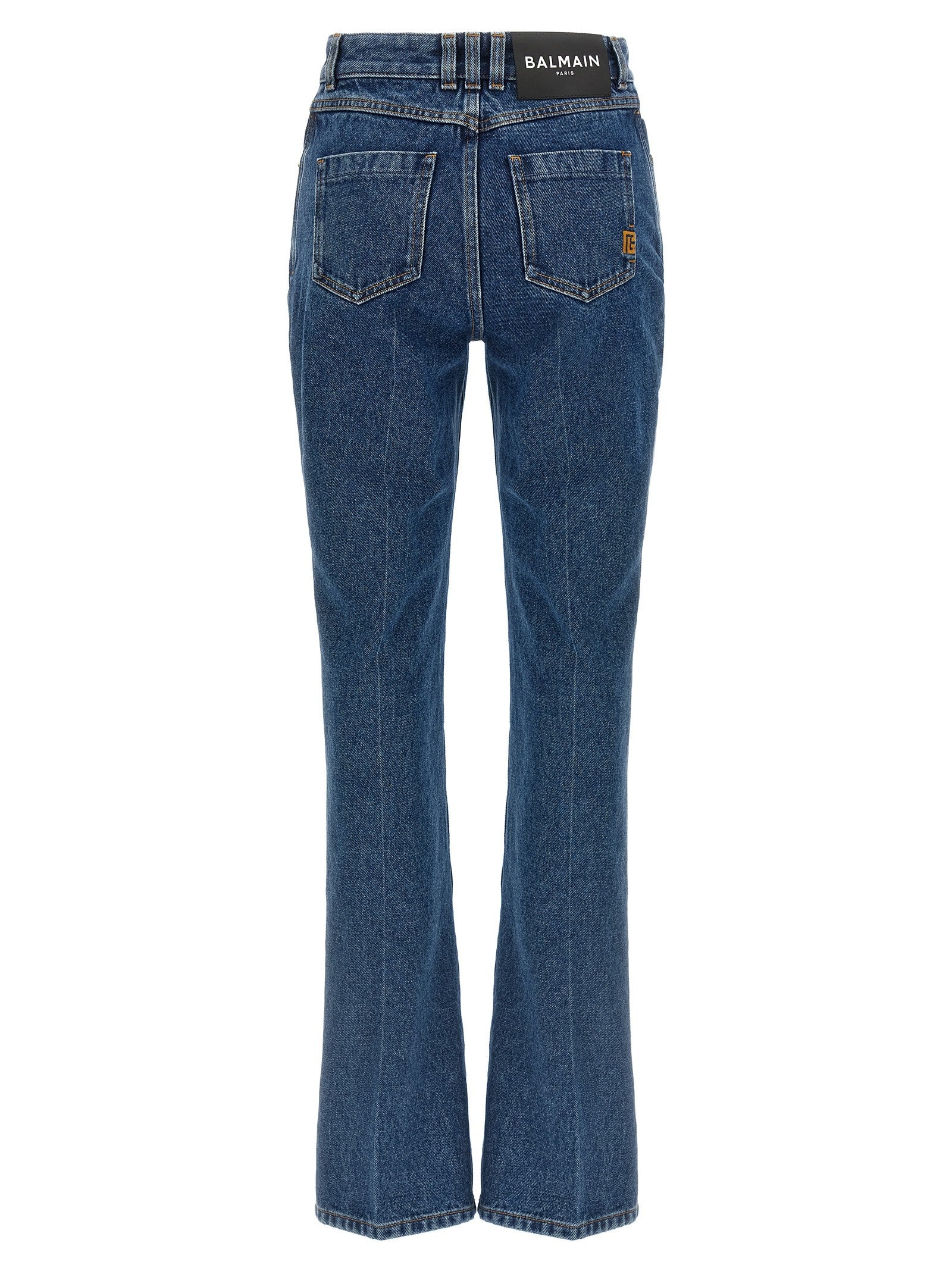 Balmain Embroidery Jeans Blue