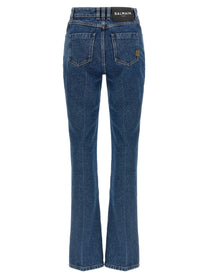 Balmain Embroidery Jeans Blue