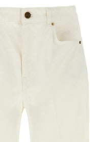 Balmain Embroidery Jeans White