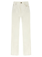 Balmain Embroidery Jeans White