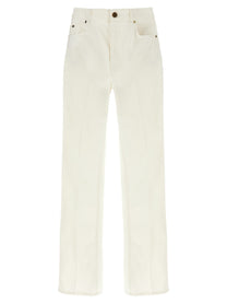 Balmain Embroidery Jeans White