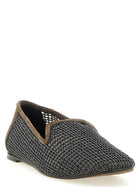 Brunello Cucinelli Embroidery Mesh Loafers Brown, view 2