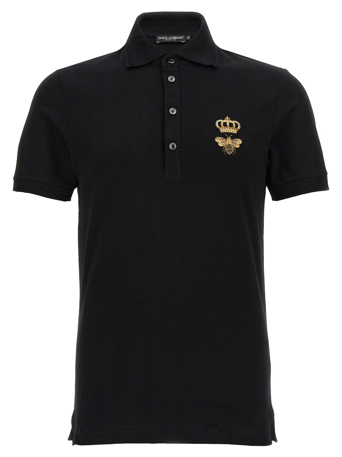 Dolce&amp;Gabbana Embroidery Piquet Polo Black