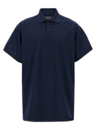 Balenciaga Embroidery Polo Shirt Blue