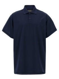 Balenciaga Embroidery Polo Shirt Blue