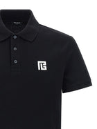 Balmain Embroidery Polo Shirt White, view 3
