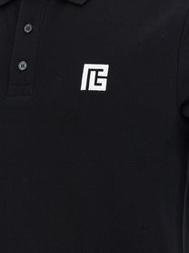Balmain Embroidery Polo Shirt White