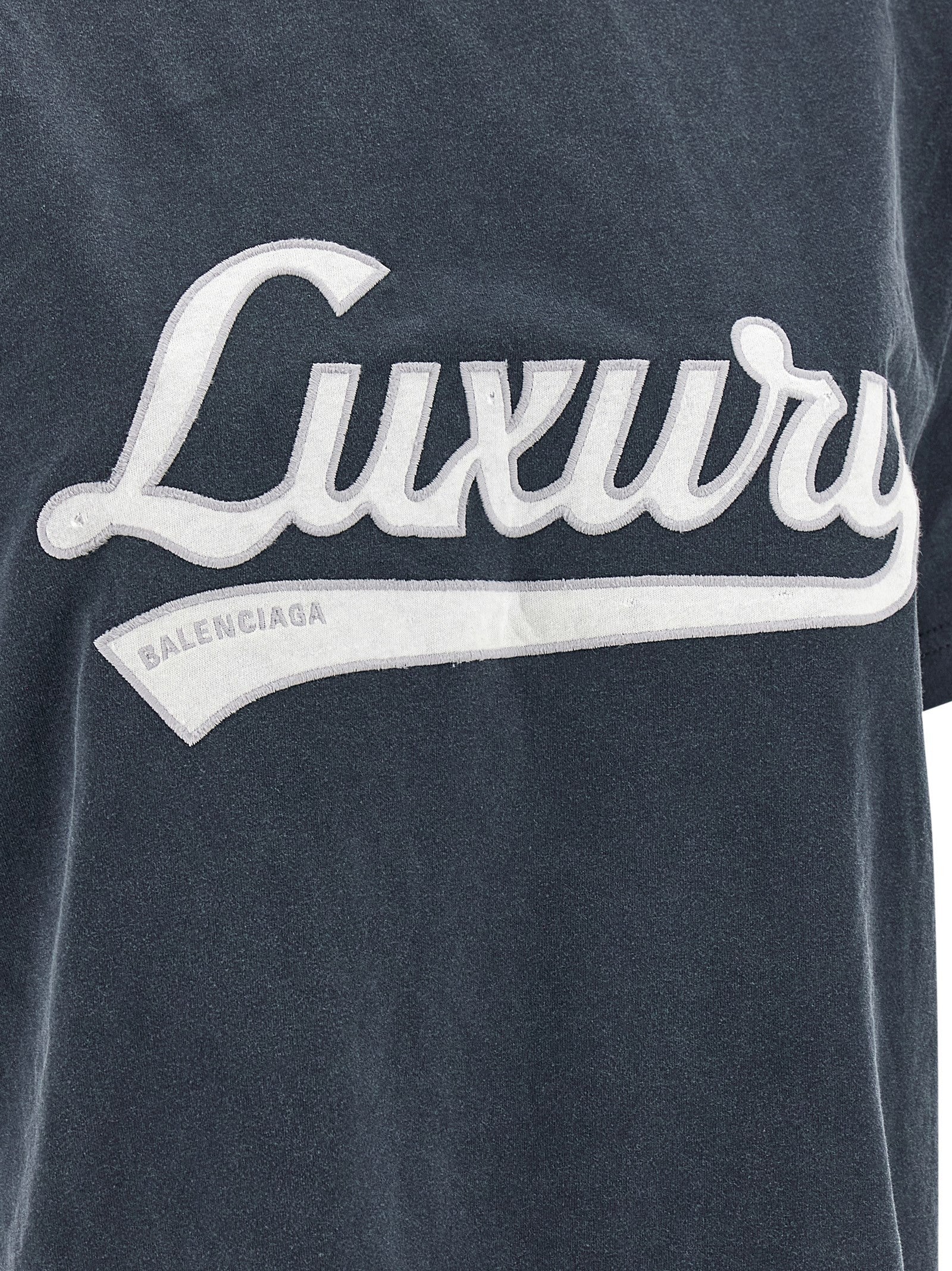Balenciaga Embroidery Shirt Blue