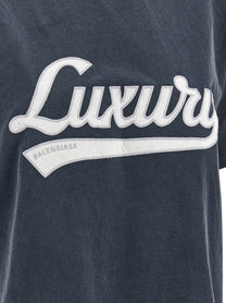 Balenciaga Embroidery Shirt Blue