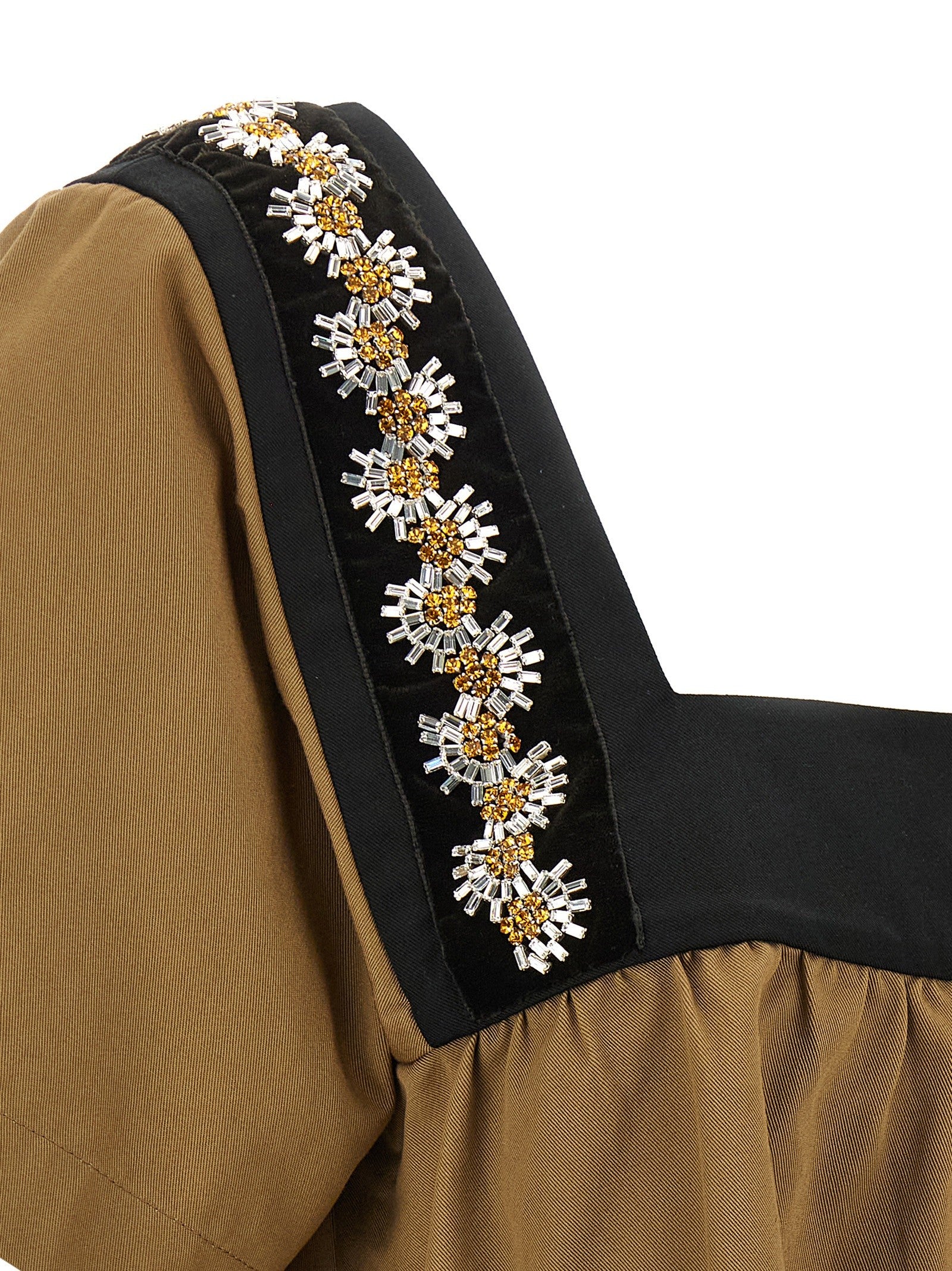 PRADA Embroidery Top Beige