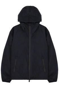 Emporio armani men’s blue giacca con zip cappuccio hooded jacket with full-length zipper and two side pockets