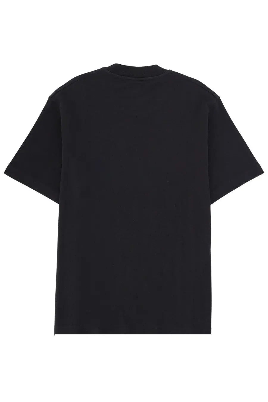 Emporio Armani men’s black oversized t-shirt with classic crew neck and short sleeves in cotton material