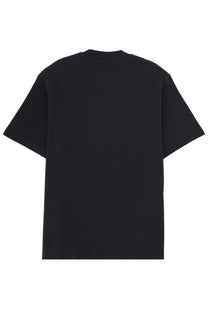 Emporio Armani men’s black oversized t-shirt with classic crew neck and short sleeves in cotton material