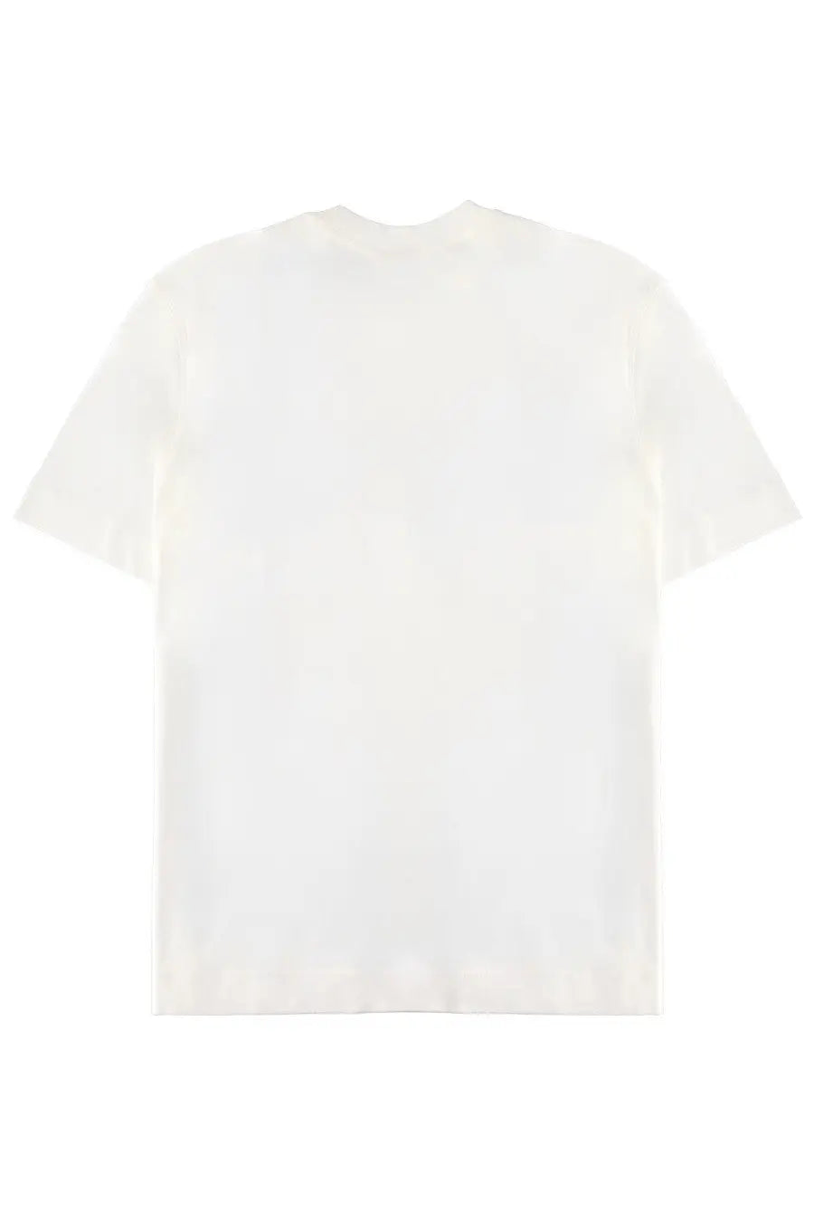 Emporio Armani men’s white cotton t-shirt with relaxed fit and short sleeves for casual wear