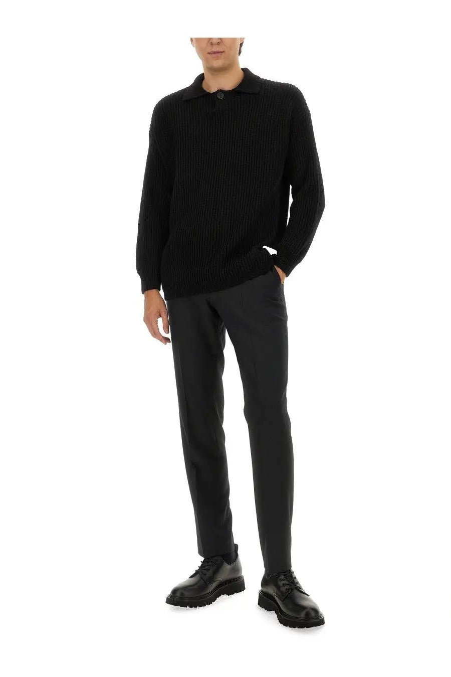 Emporio Armani Men's Wool Jersey Black, view 2