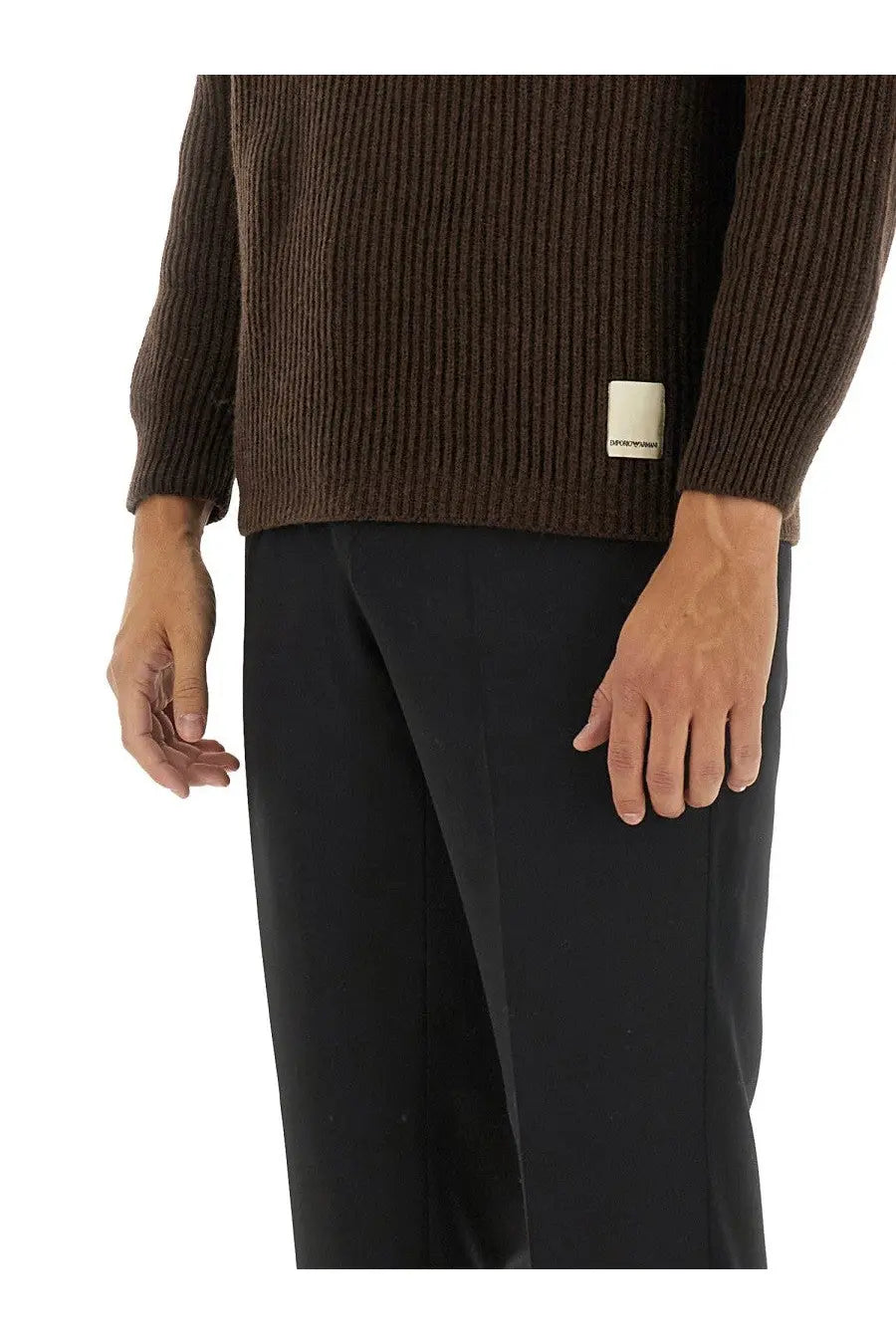 Emporio Armani Men's Wool Jersey Brown, view 4