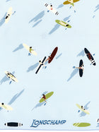 Longchamp En Attendant La Vague Scarf Blue, view 3