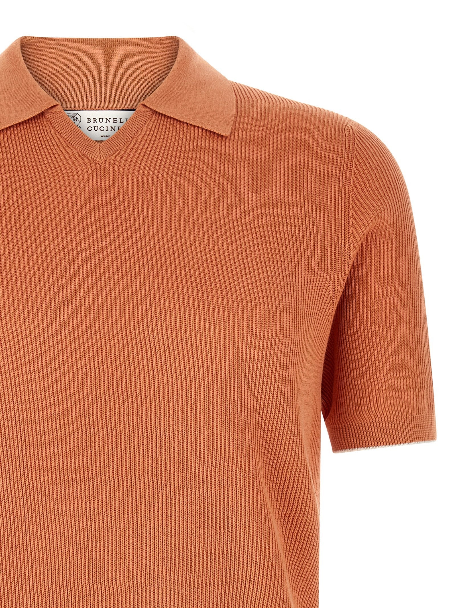 Brunello Cucinelli English Coast Polo Shirt Orange