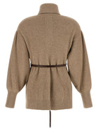 Brunello Cucinelli Women's And Silk Blend Cardigan Brown, view 2