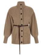 Brunello Cucinelli Women's And Silk Blend Cardigan Brown