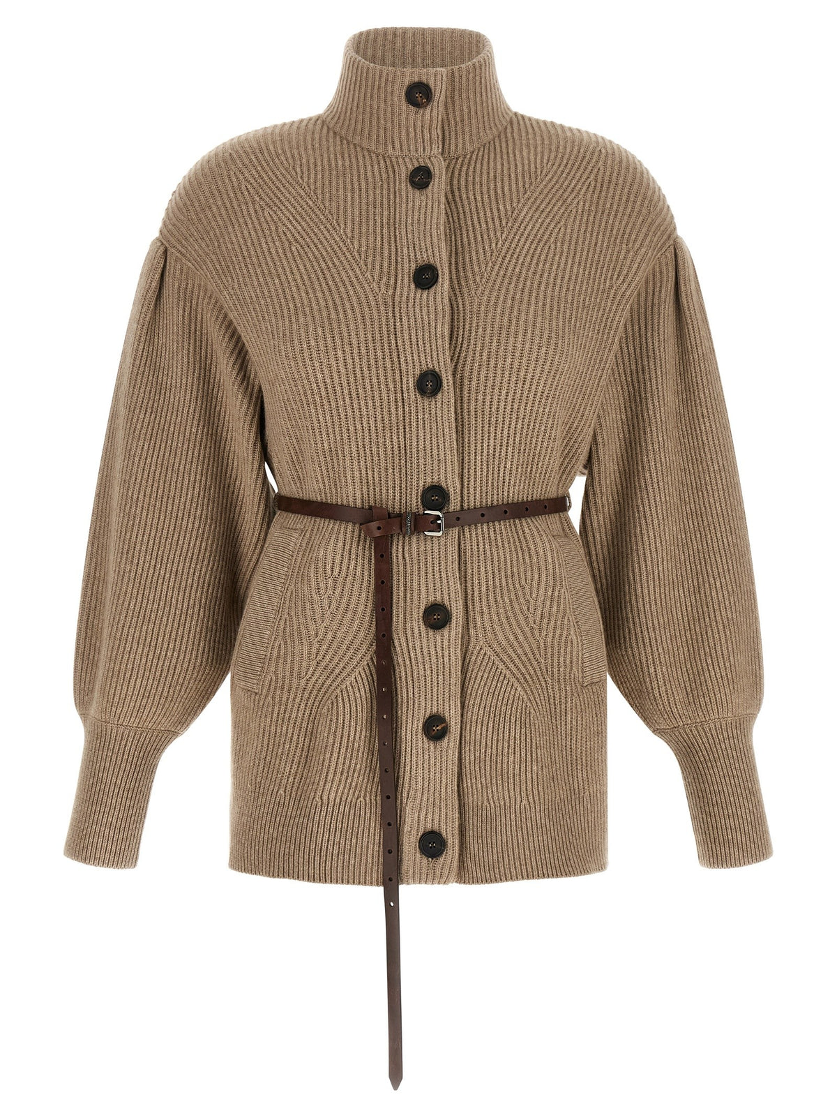 Brunello Cucinelli Women's And Silk Blend Cardigan Brown
