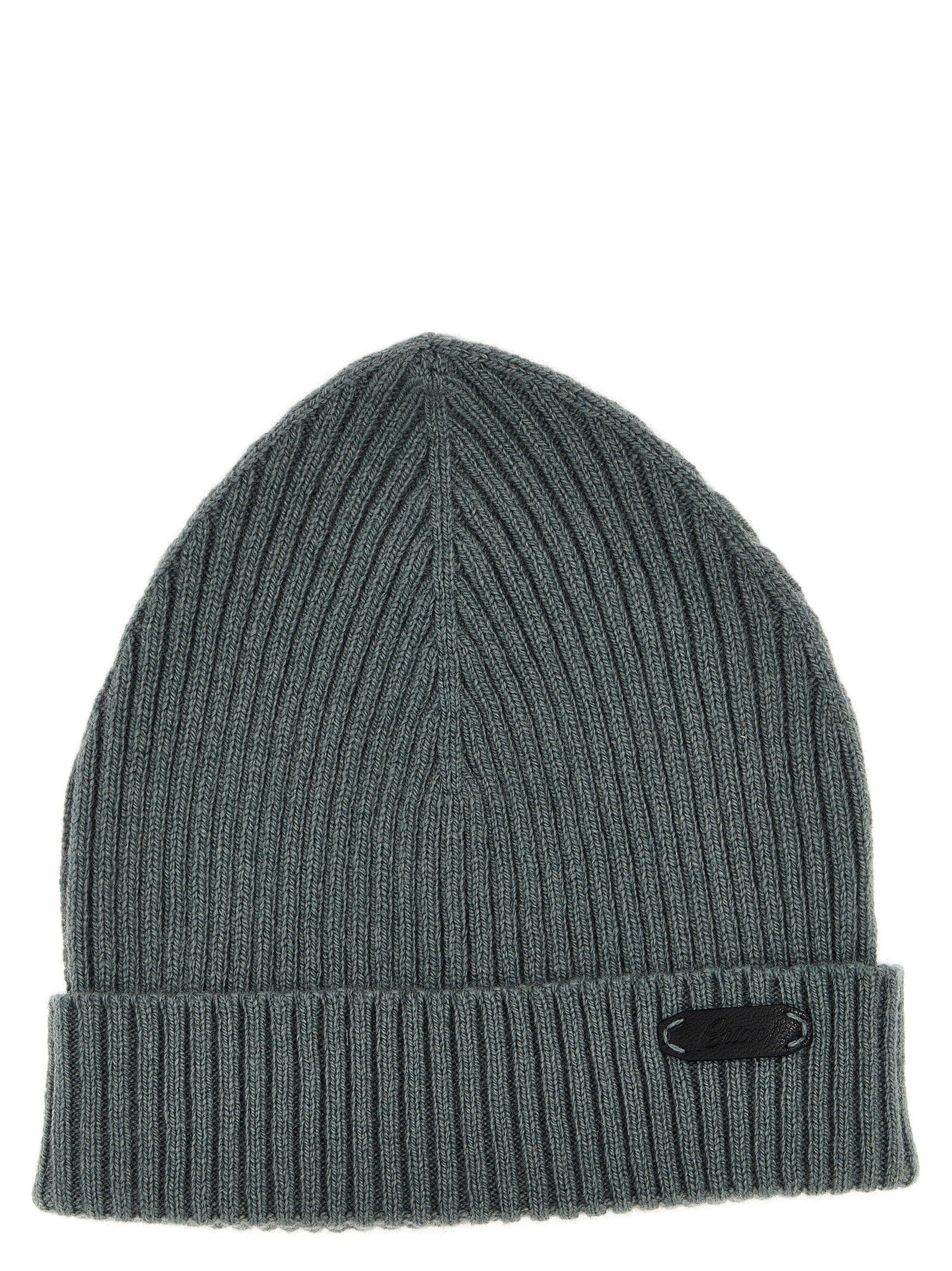 Brioni English Ribbed Beanie Green