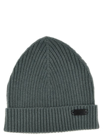 Brioni English Ribbed Beanie Green