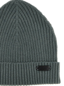 Brioni English Ribbed Beanie Green